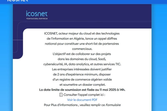 Pour développer l&rsquo;innovation collaborative <br> Icosnet lance un un appel à manifestation d&rsquo;intérêt aux entreprises TIC